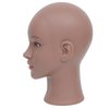 RUISIMEI Made of PVC Mannequin Head Bald Afro Female Cosmetology Manikin Head for Wigs Making Wig Display Hat Display Glasses Display Hairdressing Training Head Doll Head with Clamp
