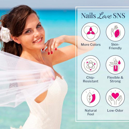 SNS Nail Dip Powder, Gelous Color Dipping Powder -Hatteras (Peach/Coral Pastel, Cream) - Long-Lasting Dip Nail Color Lasts 14 Days - Low-Odor & No UV Lamp Required - 1.5oz