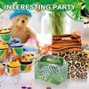 24 Pieces Jungle Safari Animals Party Favor Boxes Animal Gift Bags Birthday Treat Boxes Party Bags Candy Goodies for Kids Picnic Safari Party Decoration
