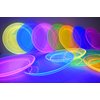 DIRECTGLOW LLC Blacklight Reactive Party Plates with FREE Blacklight Balloons (40, 10.25 inch)