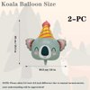 Koala Balloons Happy Birthday Balloons Koala Foil Balloons Jungle Themed Balloons Birthday Party Supplies Baby Shower Party Decoration Animal Theme Party Decor 2pcs