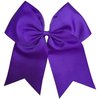 Cheer Bows Purple Cheerleading Softball - Gifts for Girls and Women Team Bow with Ponytail Holder Complete your Cheerleader Outfit Uniform Strong Hair Ties Bands Elastics by Kenz Laurenz (1)