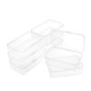 BENECREAT 8 Pack 4.6x2.8x1.3" Rectangle Clear Plastic Bead Storage Containers Box Case with lid for Pins, Coins, Tiny Bead, Jewelry Findings and Other Small Items