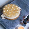 Body Brush - Premium Bamboo Natural Bristle Skin Scrubber - Great Body Massager