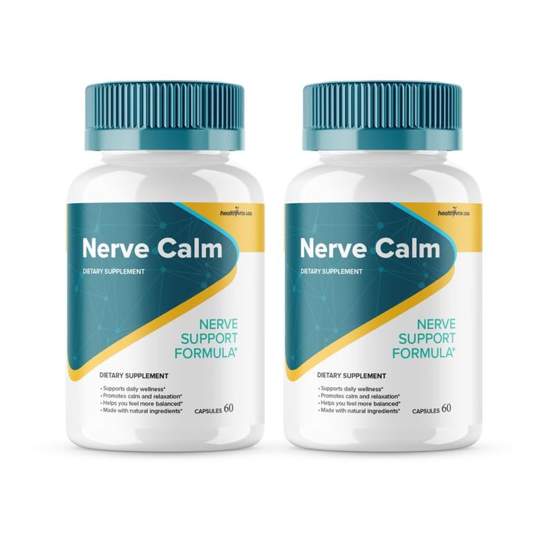 (2 Pack) Nerve Calm Capsules, Official Nerve Calm Support Supplement Pills, Nerve Calm All Natura...