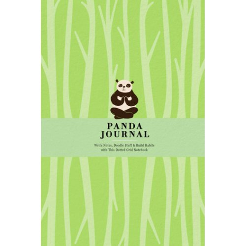 Panda Journal: Write Notes, Doodle Stuff & Build Habits with This Dotted Grid Notebook | Panda Meditating in a Bamboo Forest