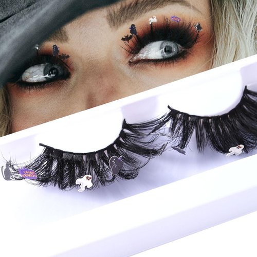 Uranian False Eyelashes Natural Look Faux Mink Lashes Fluffy Dramatic Decoration Long Lashes Halloween Costume Fake Eyelashes for Women and Girls(Style 2)