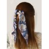 Floral Print Hair Scarf Scrunchies - Elastic Long-tail Ponytail Holders and Hair Accessories for Women, Wedding/Birthday/Bridal Party, 4 Pcs