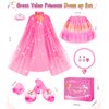 Princess Dress Up, Dress Up Clothes for Girls Princess Toys Set with Princess Capes Princess Shoes Princess Dress Jewelry, Birthday Christmas Gifts for Toddles Girls 3-6 Years