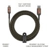 House of Marley Rewind USB-C to USB-A Cable: Braided Charging Cable, USB-IF and MFI-Certified, 10ft Long, Made with Sustainable Materials