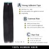 Amella Hair Tape in Hair Extensions Natural Black Real Virgin Hair Extensions Seamless Straight Tape in Hair Extensions 20pcs 50g natural color 18 inch