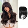 JBUJBU Clip in Bangs,Synthetic French Bangs Hair Clip,Fake Bangs Fringe for Women with Hair Temples Hairpieces for Women's Daily Wear clip on bangs