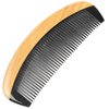 Onedor Buffalo Horn With Handmade 100% Natural Green Sandalwood Hair Combs - Anti-Static Sandalwood Scent Natural Hair Detangler Wooden Combs (Buffalo Horn Oval Fine Tooth)