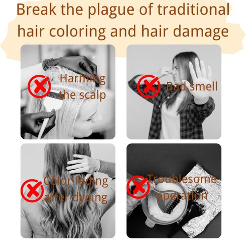 3-in-1 Hair Color Shampoo (10.14 Fl Oz) - Gray Hair Coverage, Moisturizing & Long-lasting Shine, New Semi-Permanent Formula for Men & Women (Black)