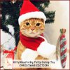 KittyWeed Big Fatty Catnip Toy - Cat & Kitten Handmade Catnip Toys | Organic, Kosher & Super Potent Catnip - Christmas Edition