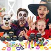 144 PCS Halloween Party Favors for Kids, 18 Pack Prefilled Small Plastic Witch Cauldron Halloween Toys in Bulk for Halloween Party School Classroom Prizes Trick or Treats Gifts