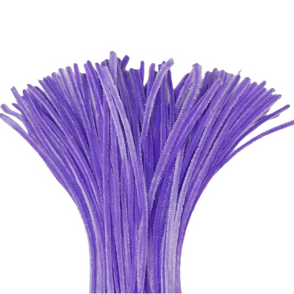 Light Purple Chenille Stems Pipe Cleaners, 12 Inch Colored Pipe Cleaners Pastel Craft Supplies, 200 Pcs Pastel Pipe Cleaners for Crochet Projects, Holiday Wreath, DIY Art Craft