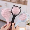 TaiBest Cute Cat Shape Hair Brush Set - Air Cushion Comb for Fine, Thick, Curly Hair- Hair Brush for Women, Men or Kids (Black & Blue)