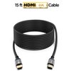 PowerBear 10K 8K HDMI 2.1 Cable 15 ft | 48Gbps High Speed 4K@120Hz Braided Cord 144Hz 8K@60Hz, eARC, Dynamic HDR 10,for Laptop, Monitor, PS5, PS4, Xbox One, Fire TV, Apple TV