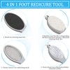 4 Pieces 4 in 1 Pumice Stone for Feet Foot File Callus Remover Pedicure Tool Foot Scrubber Brush for Pedicure Pumice Functional Foot Scrubber Pedicure Foot File for Women Men Dry and Wet Foot Care