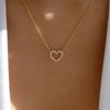 TseanYi Crystal Heart Necklace Gold Cz Heart Pendant Necklace Boho Love Heart Necklace Sparkling Crystal Heart Choker Necklace Crystal Love Pendant Necklace Chain