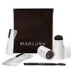 MADLUVV Eyebrow Stencil Kit - Easy-to-Use, Natural Look, 9 Popular Shapes, Used by Professionals - Includes Stamp, Stencils, Spoolie, and Travel Bag (Medium Brown)