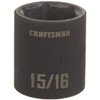CRAFTSMAN Shallow Impact Socket, SAE, 1/2 Inch Drive, 15/16 Inch, 6 Point (CMMT15857)