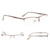 Gr8Sight Half-Rim Reading Glasses 3-Pack with Spring Hinges Brown