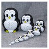 Moonmo 10pcs Animal Pattern Wooden Nesting Toys Russian Nesting Dolls Matryoshka Stacking Dolls (Penguin)