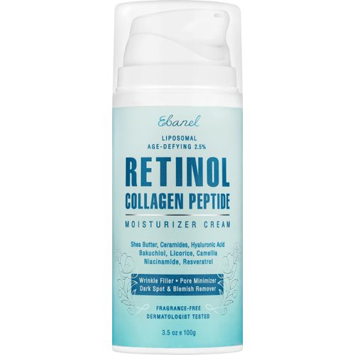 Ebanel Retinol Cream for Face with Collagen, Peptides, Niacinamide, Ceramides, Vitamin B5, Hyaluronic Acid, Bakuchiol, Anti Aging Wrinkle Cream for Face Moisturizer, Firming Brightening Night Cream