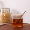 Clear Glass Honey Jar with Dipper and Lid, Farmhouse Honey Pot Kitchen Countertop Canisters, Honey Container Jar Dispenser Holder for home kitchen,12 oz