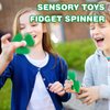Textured Fidget Toys for Kids Adults, Silicone Hand Fidget Spinners Toys Anxiety Relief for ADHD Christmas Birthday Gifts, Quiet Fidget Worry Spinners Classroom Prizes for Boy Girl Travel Sensory Toy