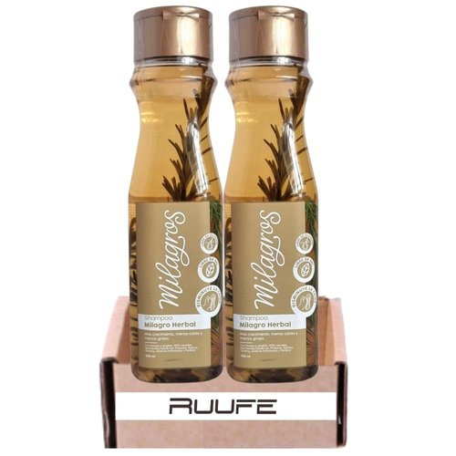 RUUFE Herbal shampoo With 100% natural rosemary and ginger (2 pack) shampoo herbal milagro Ideal for thin or fine hair, with oily roots, that present a constant fall and slow growth herbal shampoo