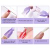 Makartt Gel Nail Polish Remover Clips Kit,With Double Ended Metal Cuticle Pusher,20 pcs Plastic Resuable Finger and Toe nail clips for removal Acrylic Nail Art Gel Polish Soak Off Cap Clip