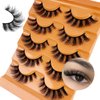 5 Pairs Strip Lashes Wispy False Eyelashes Natural Faux Mink Strip Eyelashes Light Volume Fake Eye Lashes by FOINEMYED