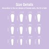ANDGING Press on Nails Short Medium Coffin, French Tip for Women with Nude Pink White Design, Full Cover Glue on Nails, Reusable Nails Press on Stick on Nails for Christmas 24Pcs