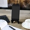 Tatuo 4 Packs Wooden Display Stand Decorative Plate Stands for Display Picture Frame Stand Holder Easels (4 Inch, Black)