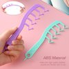 Jaasuee V-Shaped Comb Set Seam Distribution Comb for Hair Volumizing Wide Tooth Detangling Comb Hair Styling Tool for Enhanced Hairline Creation (8 Pieces)