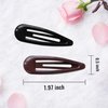 Cptots 20 PCS Metal Snap Hair Clips Water Drop No Slip Hair Barrettes for Women Small Hair Clips For Thick And Thin Fine Hair,Black Beige Gradient Brown,1.97 x 0.5 Inches.