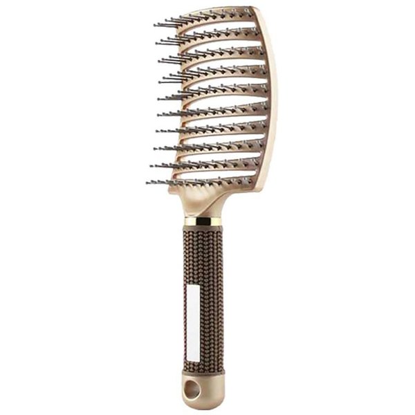 Vented Curved Detangling Brush Blow Dry Paddle Brush for Women Men, Anti-frizz Styling Hairbrush Comb for Curly Fine Wavy Natural Tangled Hair, Wet or Dry Use