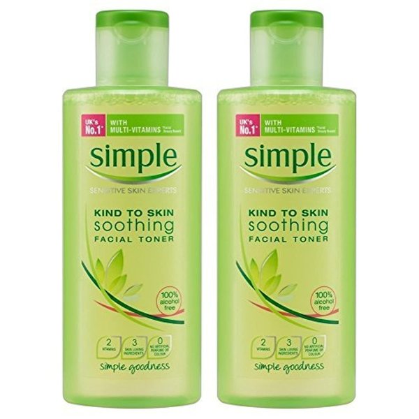 Simple Kind To Skin Soothing Facial Toner, 6.7 Ounce (200ml) (Pack of 2)