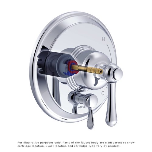 Gerber Plumbing Ceramic Check Valve with Pressure Balance Cartridge