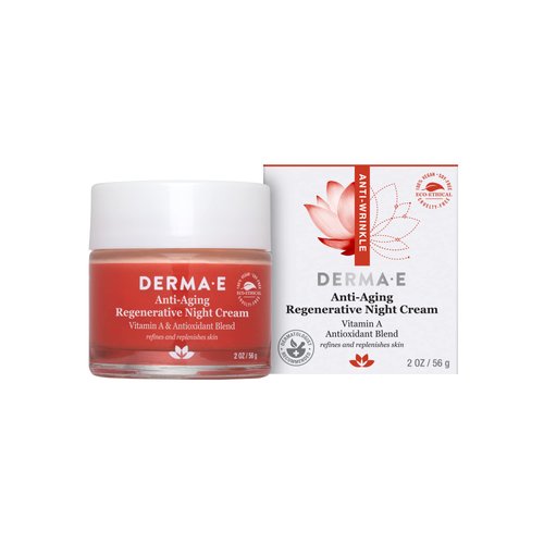 Derma E Anti-Aging Regenerative Night Cream – Firming Astaxanthin Moisturizer For Face – Lightwei...
