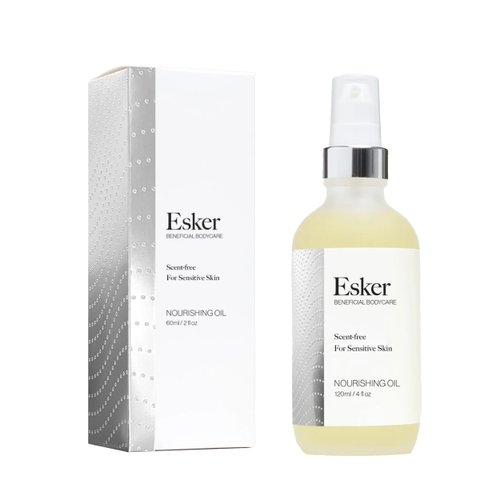 ESKER - Scent-Free Nourishing Body Oil For Sensitive Skin | Vegan, Cruelty-Free, Clean Beauty (4 fl oz | 120 ml)