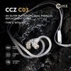 CCZ C03 IEM Cable, Replacement USB C Type-C Earphone Cable, Upgraded in Ear Monitor Wire with Microphone, 1.2m 4N Silver-Plated OFC Dual Parallel Headphone Wire (Silver, 2PIN Type-C)