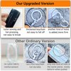 2pcs Clear Figure Display Bag with Keychain Pompom Ball Portable Mini Doll Pouch Carrying Case Blind Box Figures Display Case for Collectibles Zipper Closure (Oval)
