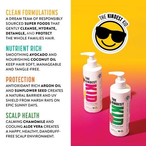 THE KINDEST KID Nourishing Shampoo and Detangling Conditioner - Ultimate Haircare Duo