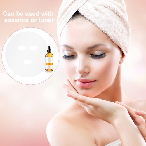 PAGOW 400 Sheets Facial Mask Preservative Disposable, Plastic Thin Face Mask Skin Care, DIY Clear Face Mask Paper Beauty Sheets for Face Skincare Spa Wrap Moisture Retention…