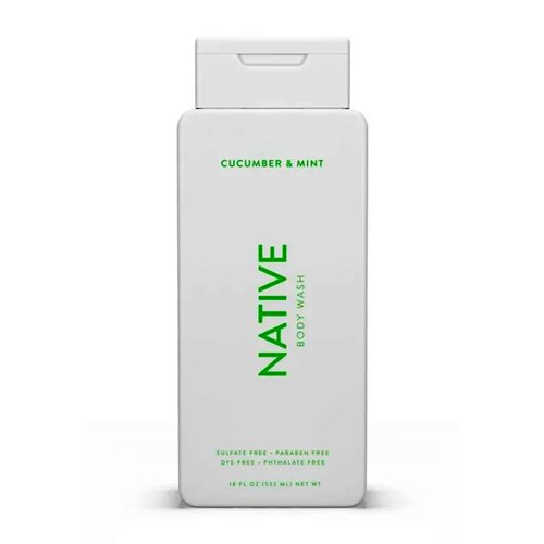 Generic Native Body Wash - Cucumber & Mint - Sulfate Free - Sulfate & Paraben Free, Gentle on Skin 18 fl oz - Pack of 01