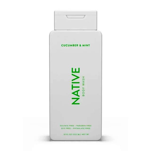 Generic Native Body Wash - Cucumber & Mint - Sulfate Free - Sulfate & Paraben Free, Gentle on Skin 18 fl oz - Pack of 01